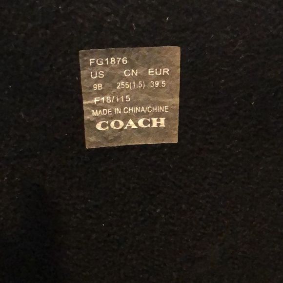 COACH Jacquard Signature C Laced Up Back Bow Heeled Black Rainboots Sz 9 - Picture 11 of 17